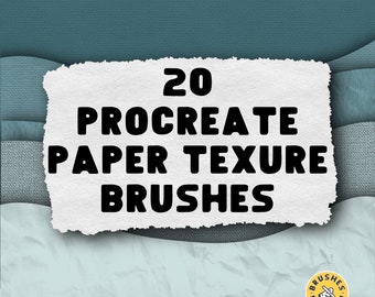 20 Procreate Paper Texture Brushes: Canvas & Watercolor (Digital Download)