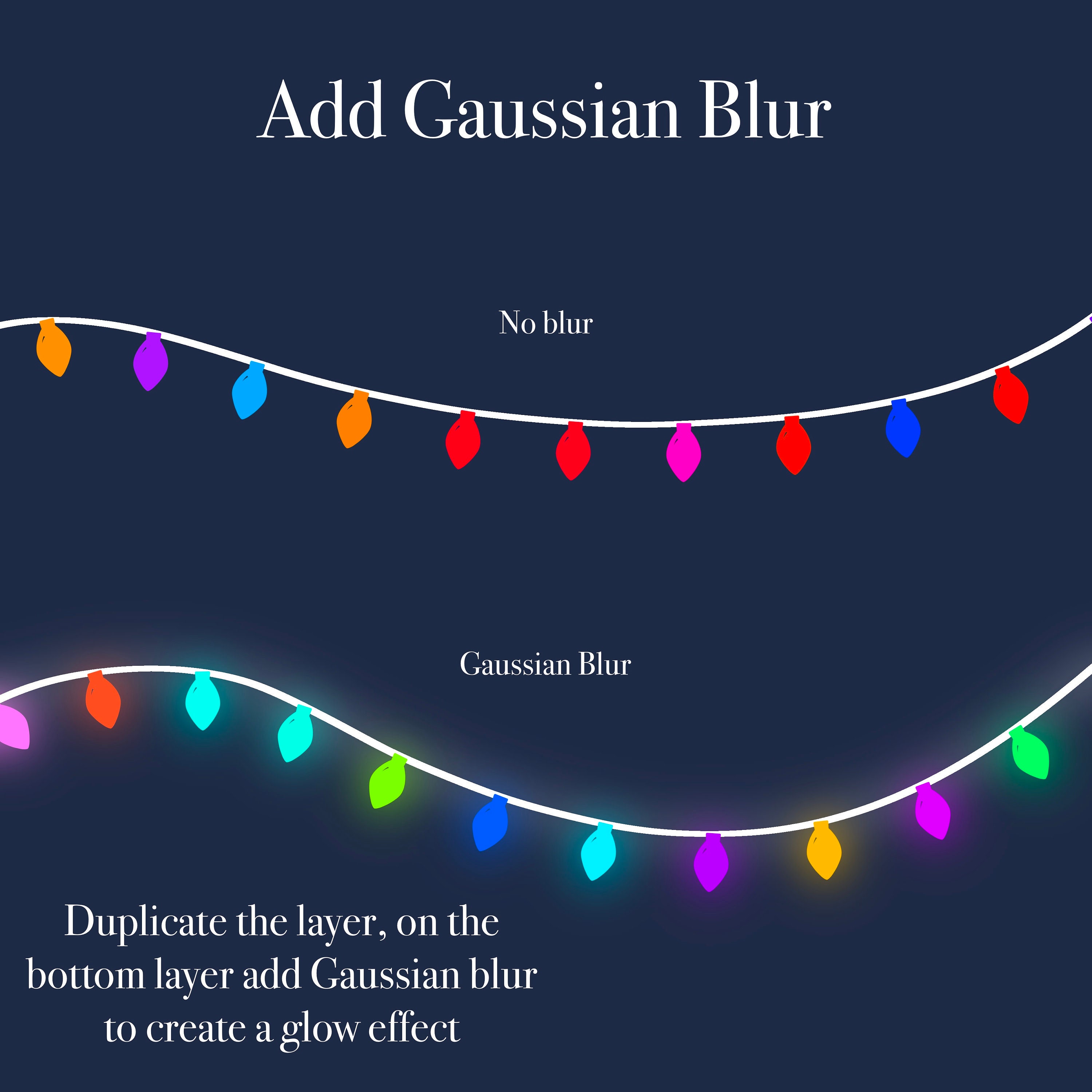 14 Christmas Light Procreate Brushes String Light Brushes Fairy Light