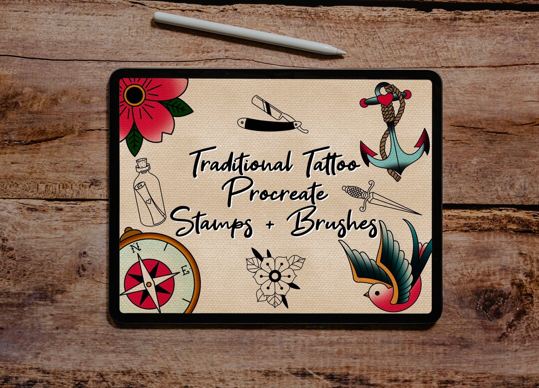 20 Procreate Traditional Style Tattoo Stamps & Brushes Roses - Etsy UK