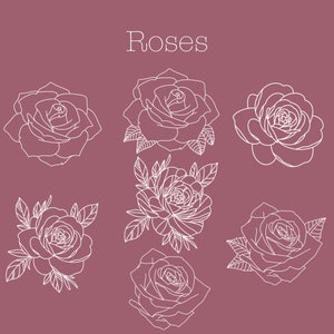 20 Procreate Flower Stamp Brushes Floral Roses Peonies & - Etsy