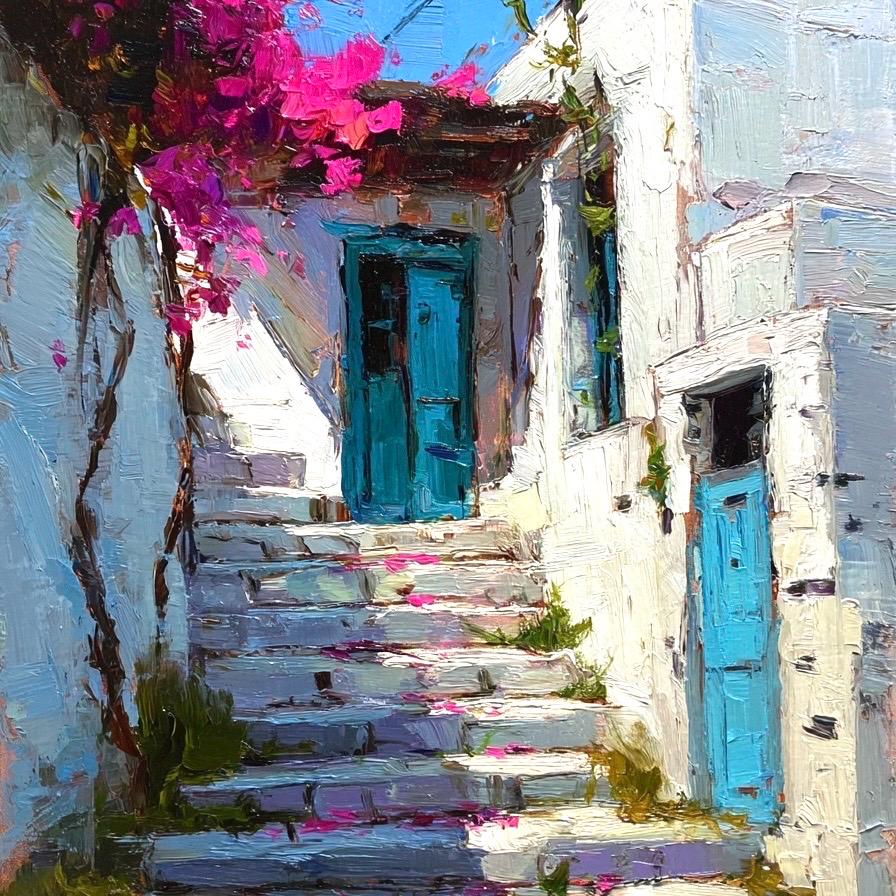 Bougainvillea oil paint - Etsy 日本