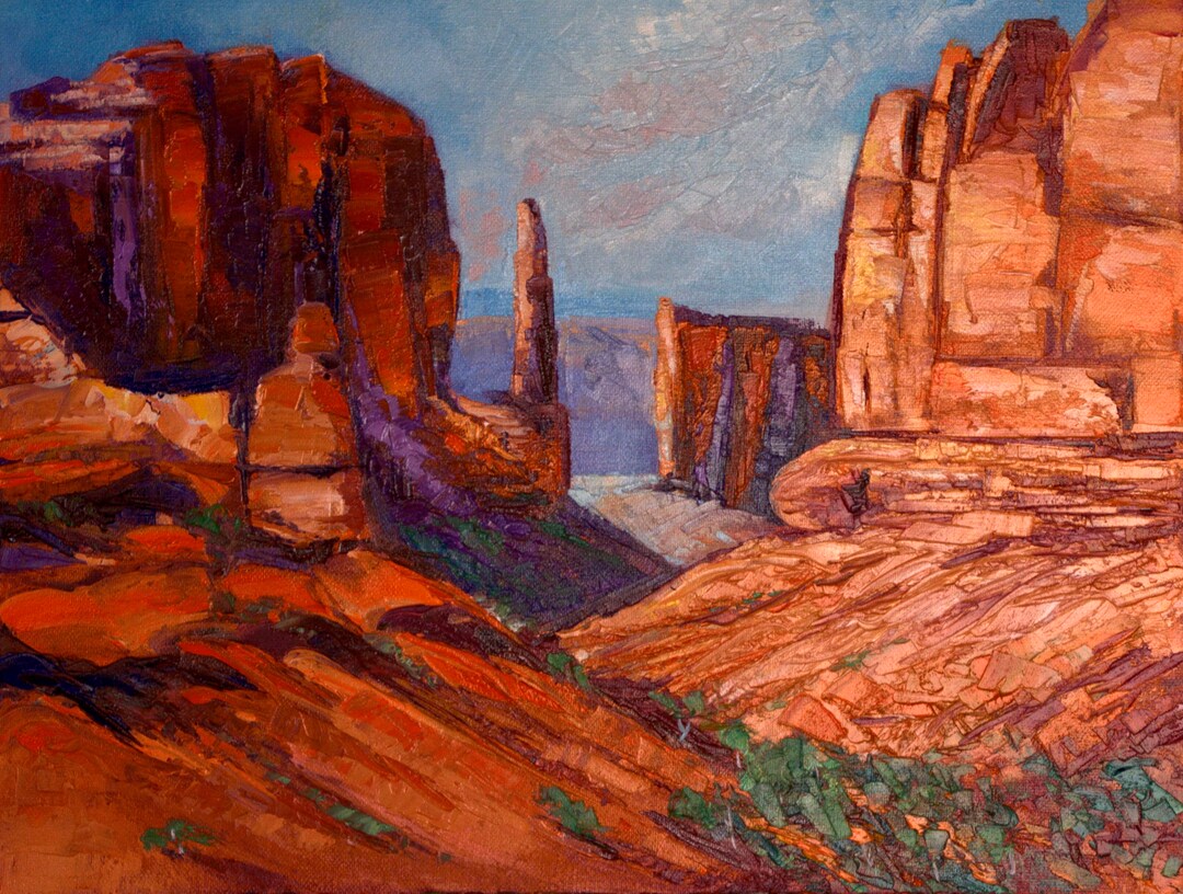 Grand Canyon Original Oil Painting Red Rocks Landscape 16''20
