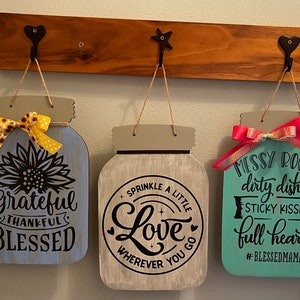 Mason Jar Door Hangers