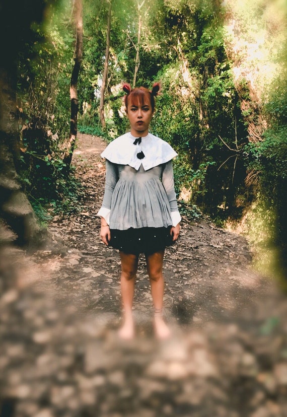 Unique bespoke Vintage Pierrot clown style top