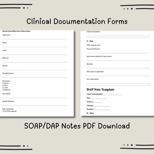 Modèle de notes cliniques SAVON & DAP à télécharger au format PDF | 7 pages |