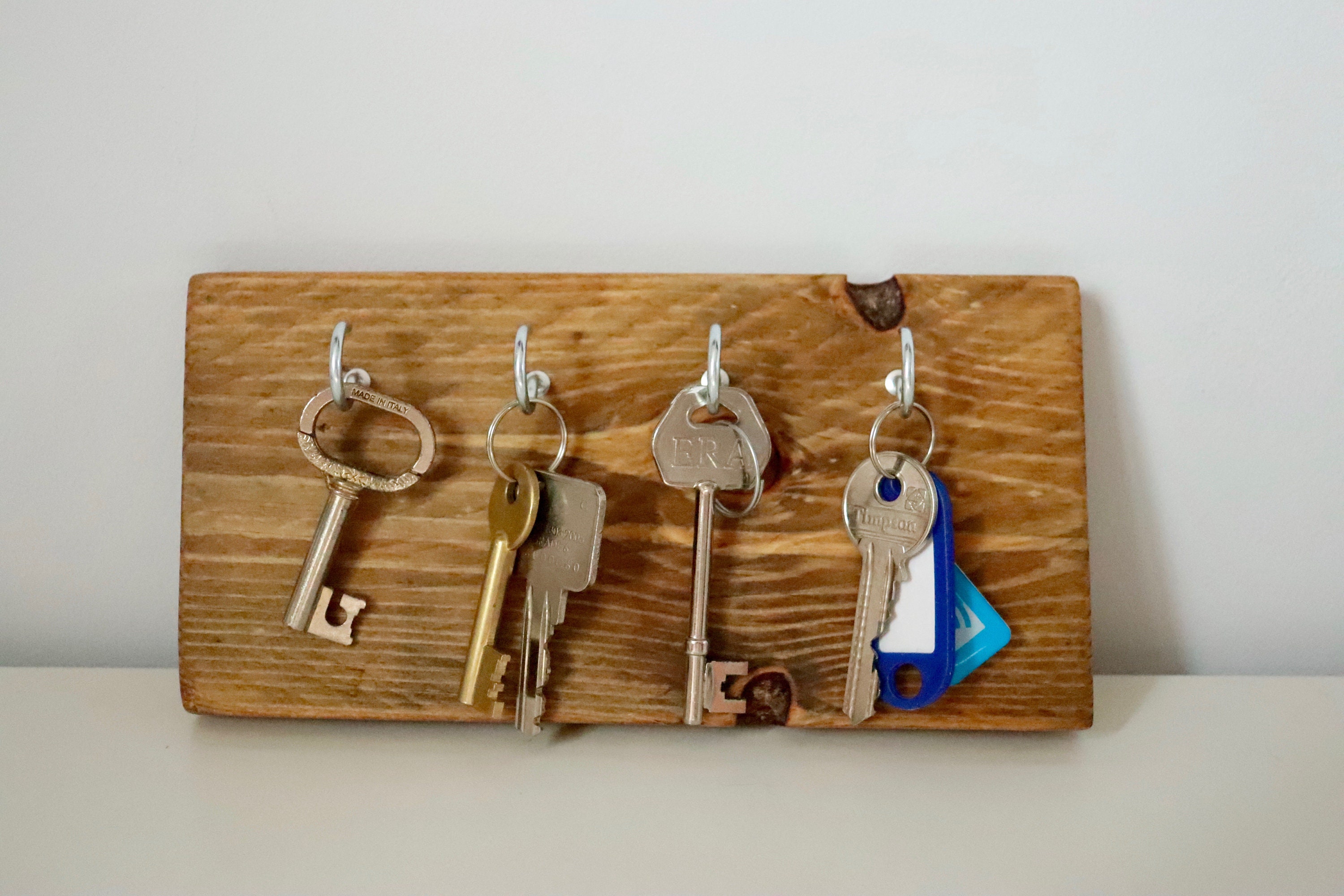 Rustic Wooden Key Holder Rustic Wall Mount Hallway Storage Etsy UK