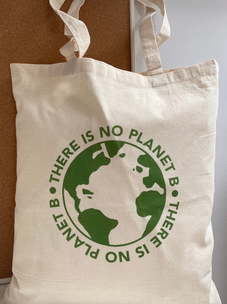 There is No B Tote Bag Climate Change Global Warming Reusable