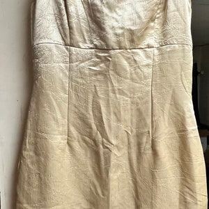 Vintage dress size 8, gold dress, 90s dress