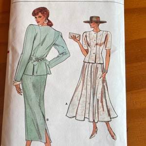 Vintage sewing pattern, dress pattern, vintage, 1980s dress pattern