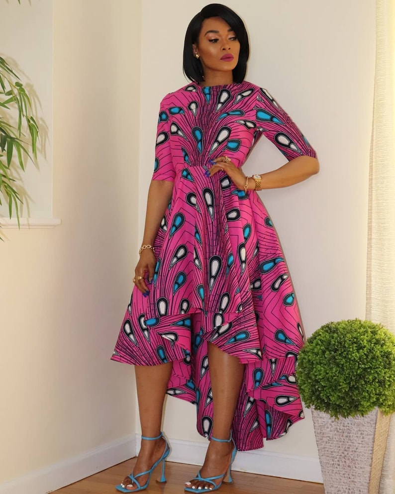 Aduke African Midi Dress Women Clothing African Print | Etsy