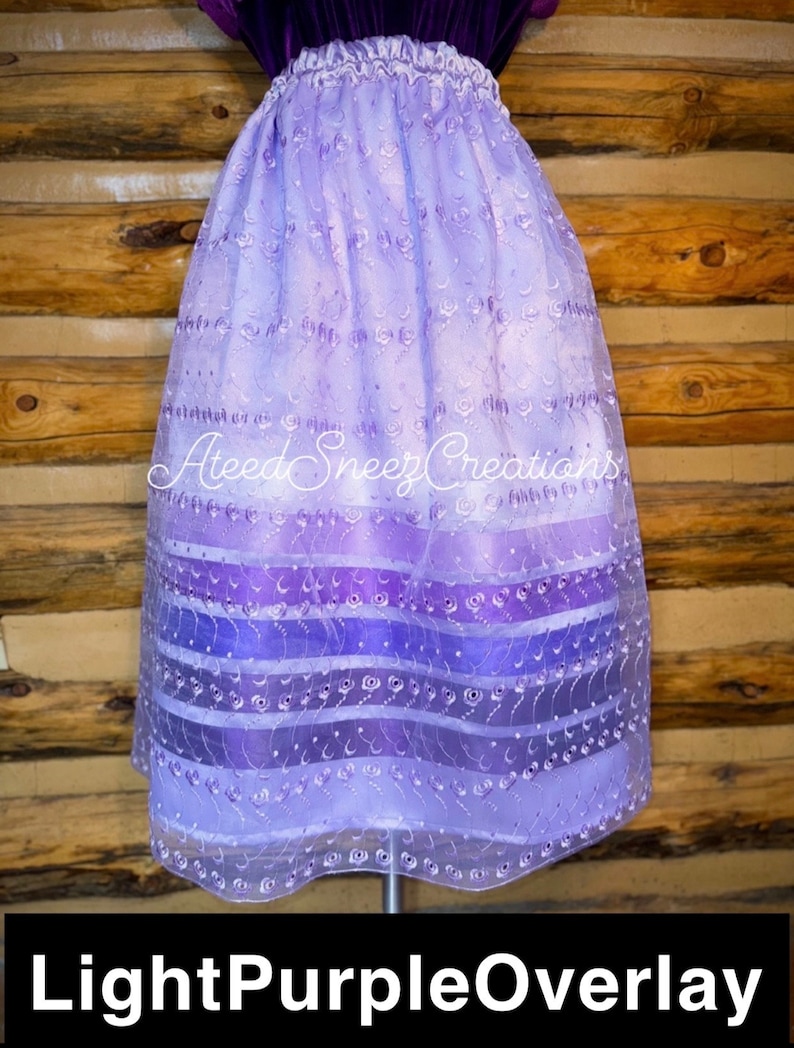 Lace overlay ribbon skirt floral lace ribbon skirt ribbon skirt skirt Native American skirt LightPurpleOverlay