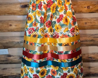 Cotton Ribbon Skirts | Women’s Ribbon Skirts | Horse Ribbon Skirts | Sunflower ribbon skirts | floral Skirts  | Butterfly Ribbon Skirt