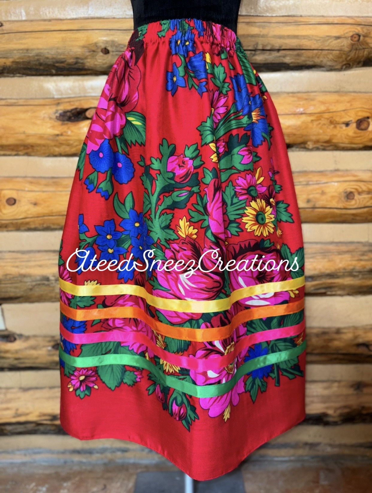 スカート 70s Flower Piping Wrap Skirt Vintage 70's Flower Wrap Skirt Tulip Applique Skirt - Etsy