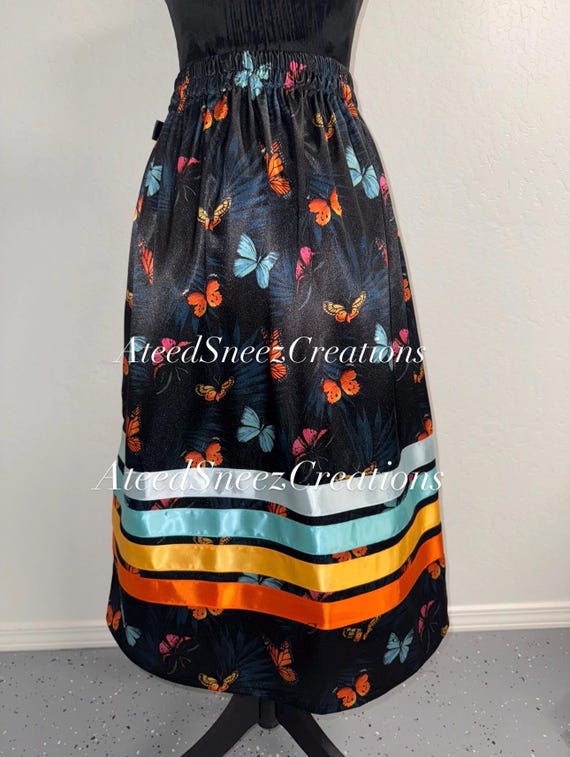Satin Ribbon Skirt | Native American Ribbon Skirt | Satin