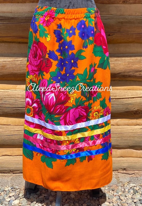 Grandma Scarf Sani Skirt | Grandma Floral Scarf | Ribbon