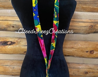 Floral Scarf lanyard | Navajo Flower Scarf | Grandma Scarf | Navajo Floral Scarf Lanyard