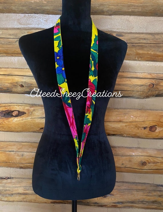 Floral Scarf lanyard | Navajo Flower Scarf | Grandma Scarf | Navajo Floral Scarf Lanyard