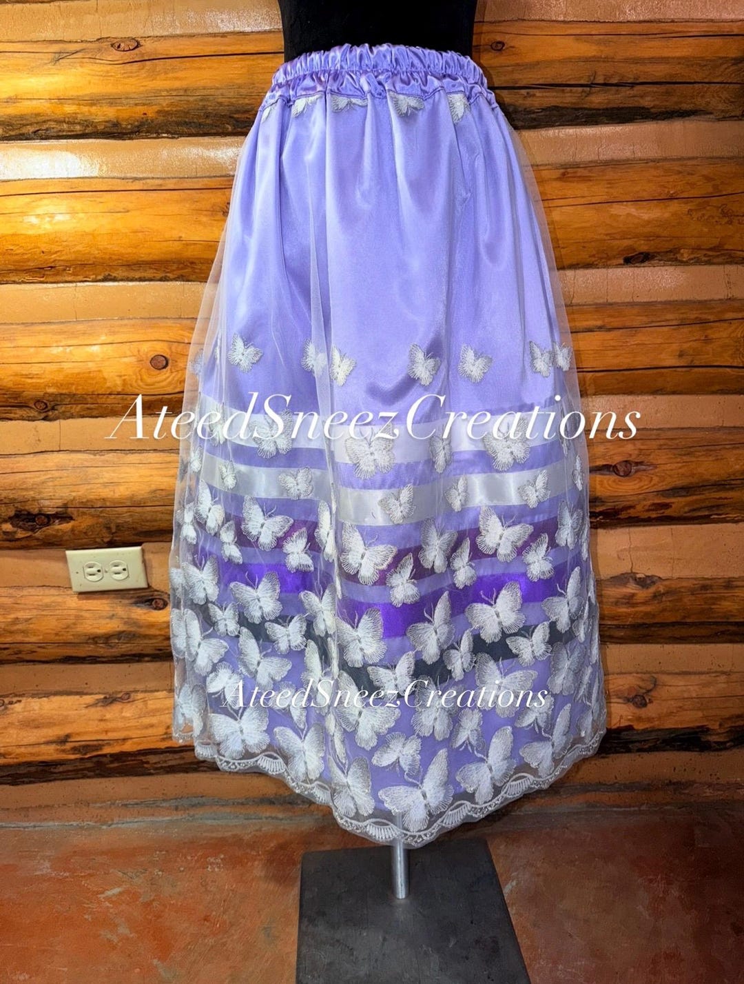 Lace Overlay Ribbon Skirt | Floral Lace Ribbon Skirt | Ribbon