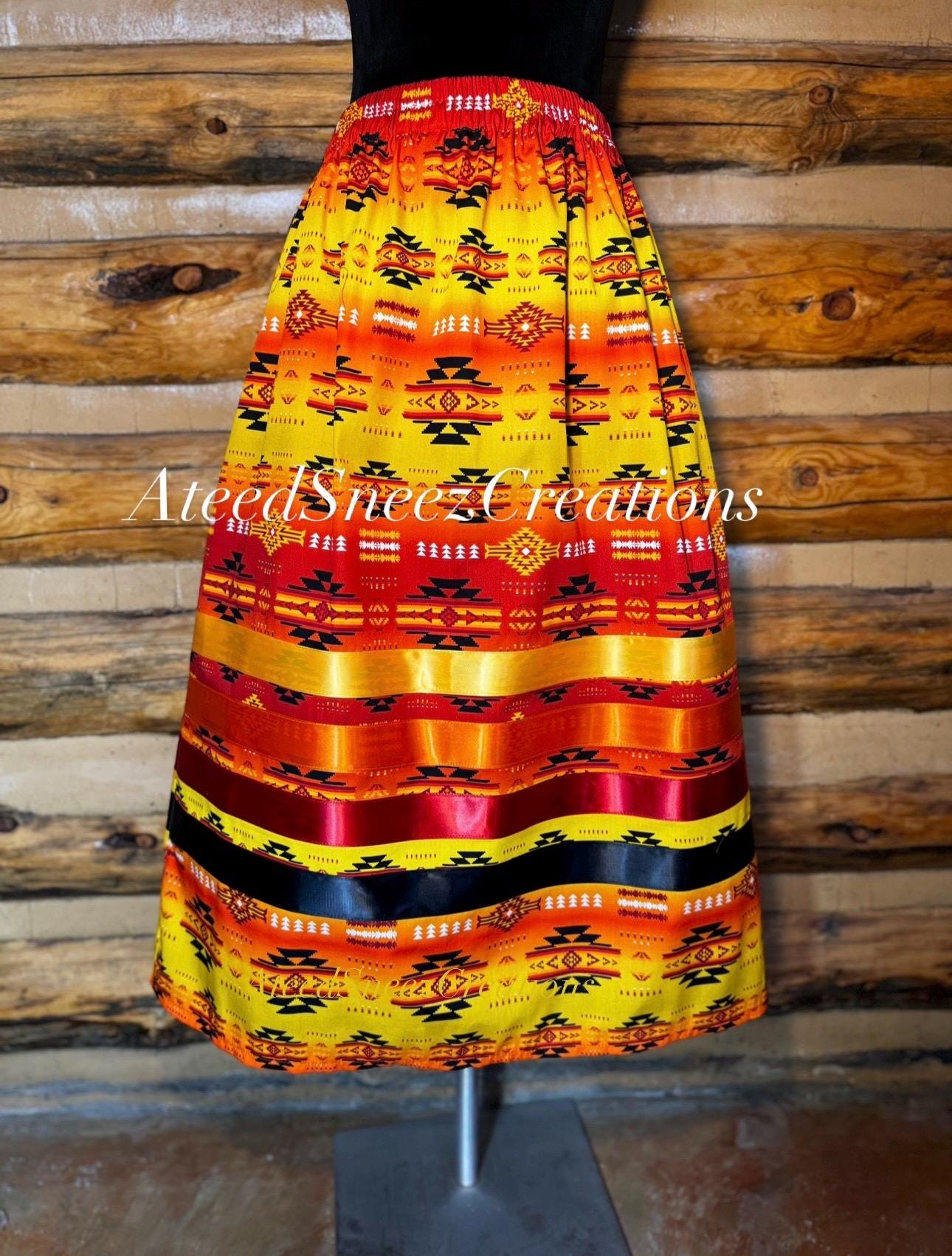 Native design cotton Ribbon Skirts | Women's Ribbon Skirts | Native Ribbon skirts | Ribbon Skirts | cotton ribbon skirts