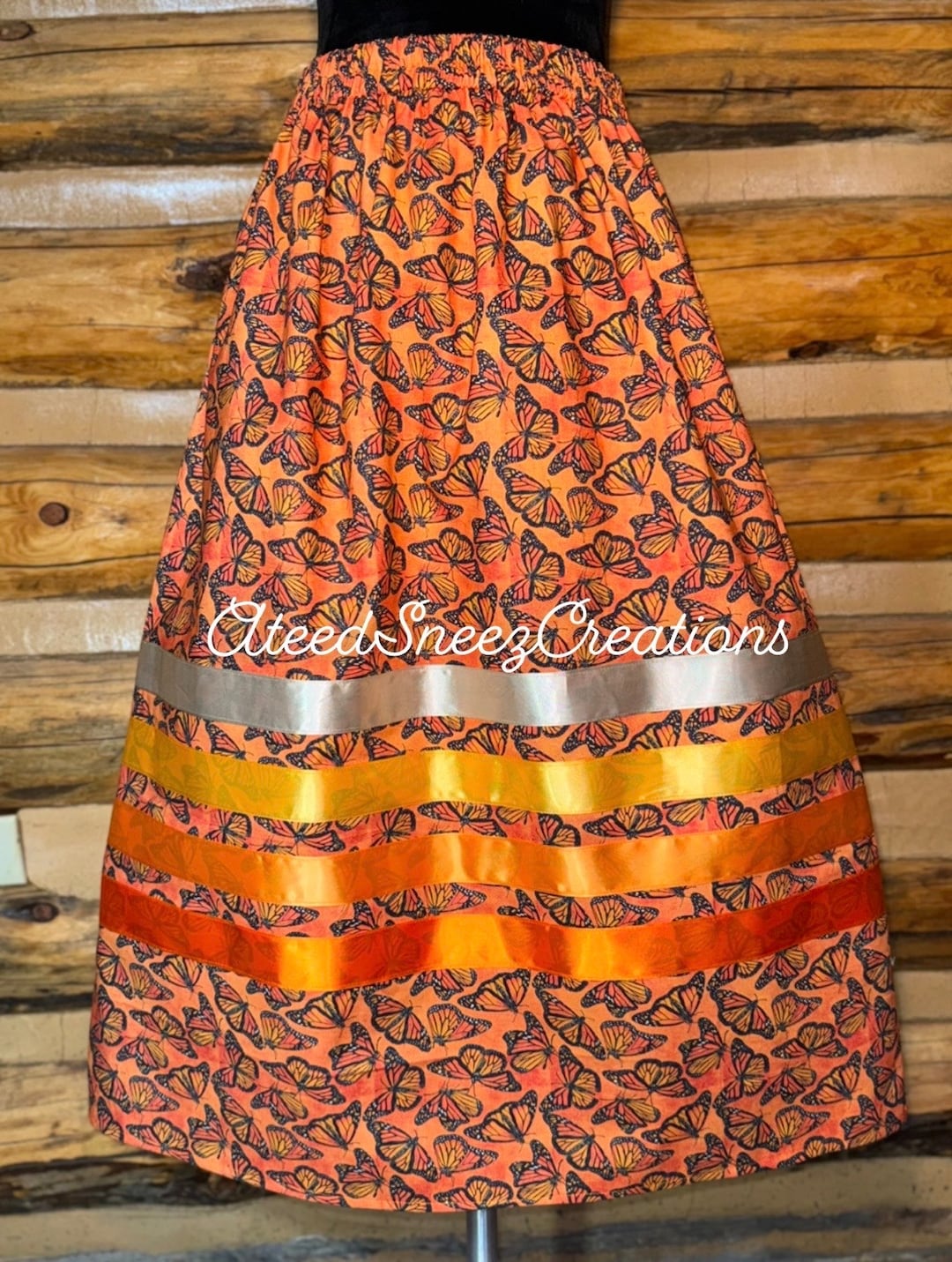 Butterfly Cotton Ribbon Skirts | Women's Ribbon Skirts | Ribbon