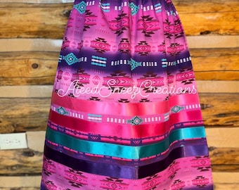 Native Design Baumwollband Röcke | Damen Band Röcke | Indianer Schleifenband | Schleife Röcke | Baumwollband Röcke