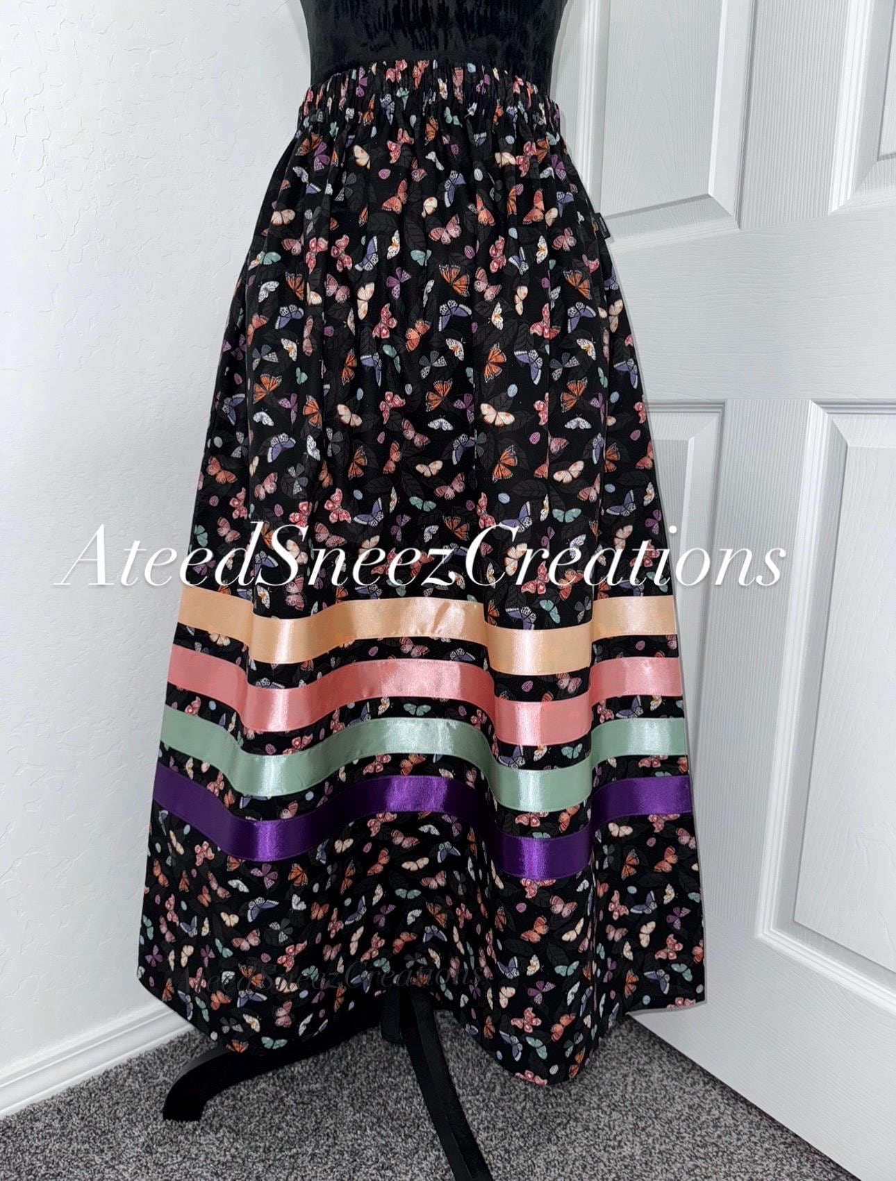 Butterfly Cotton Ribbon Skirts | Women's Ribbon Skirts