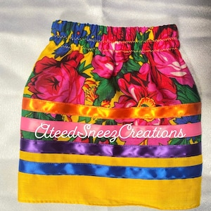 Infant Navajo Scarf Sani skirt | Navajo floral scarf | ribbon skirt | Toddler Skirt | Pow wow skirts