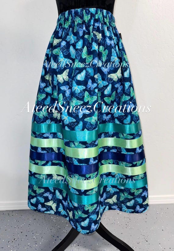 Butterfly Cotton Ribbon Skirts | Women's Ribbon Skirts | Ribbon