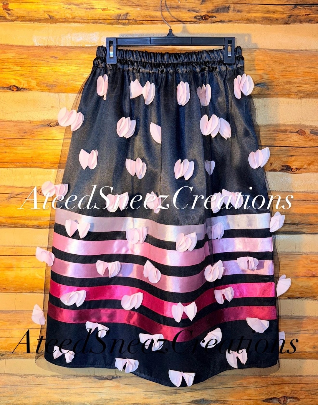 Lace Overlay Ribbon Skirt | Floral Lace Ribbon Skirt | Ribbon