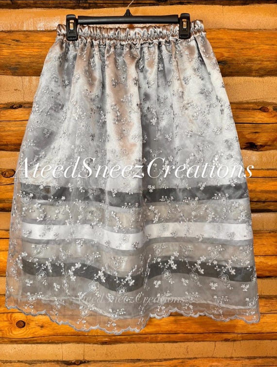 Lace Overlay Ribbon Skirt | Floral Lace Ribbon Skirt Lace Overlay Ribbon Skirt | Floral Lace Ribbon Skirt