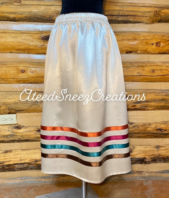 Satin Ribbon Skirt Native American Ribbon Skirt Satin Ribbon Skirt