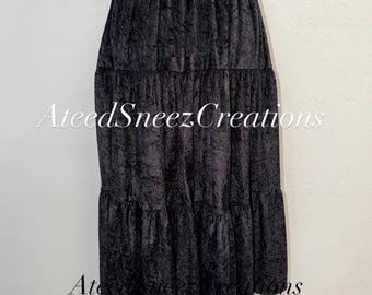 Gonna in velluto a strati / Gonna tradizionale Navajo in velluto a 3 strati / Gonna Navajo / Gonna in velluto / Gonna Penne