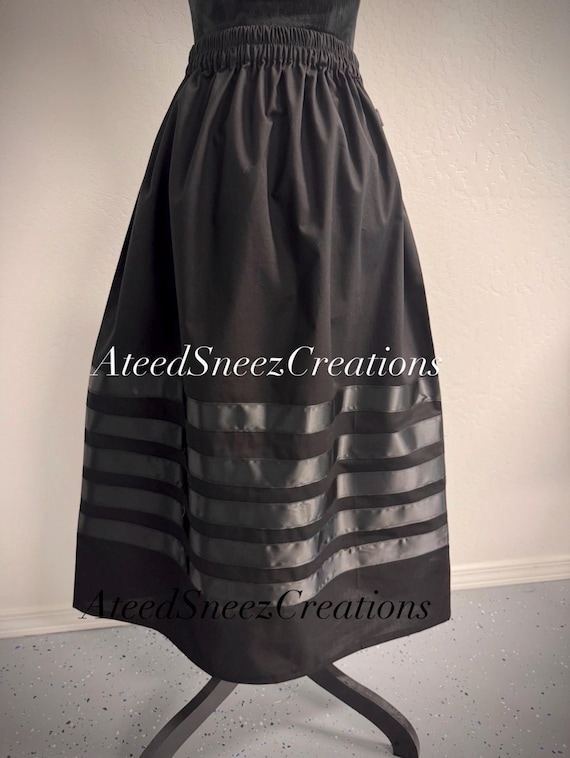 スカート RONRON SHIRRING RIBBON LONG SKIRT BLACK RR23BSK1911BK SHIRRING RIBBON LONG SKIRT BLACK - RONRON 론론