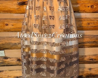 Lace Overlay Ribbon Skirt | Floral Lace Ribbon Skirt