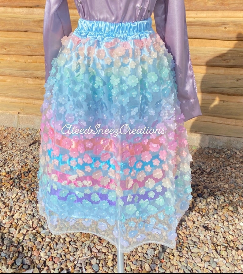 Adult Ribbon Skirt Lace Overlay (Basic Set) Silver/ Grey main image 1