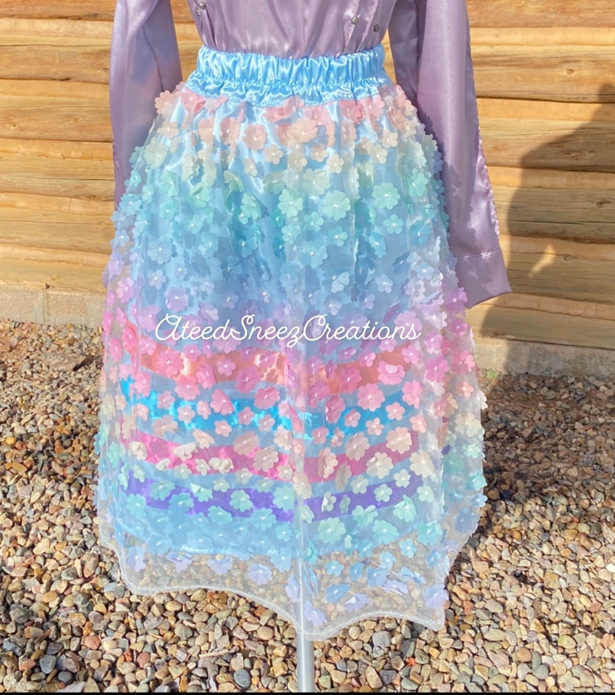 Lace Overlay Ribbon Skirt Floral Lace Ribbon Skirt Ribbon Etsy Canada