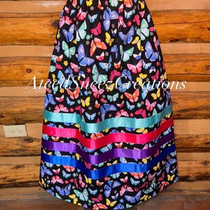 Butterfly Cotton Ribbon Skirts | Women's Ribbon Skirts |  Ribbon Skirts | Cotton Ribbon Skirt