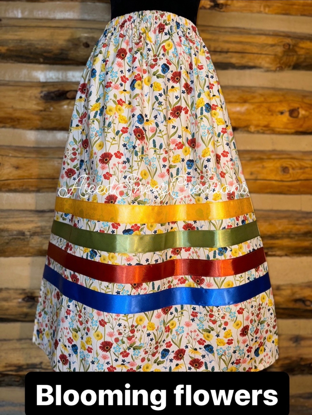 Floral Cotton Ribbon Skirts | Women's Ribbon Skirts | Floral