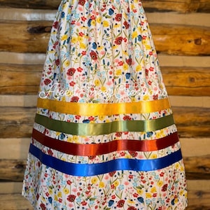 49Dzine Handmade Ribbon Skirt - Red Floral main image 1