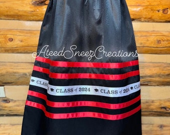 Class of 2024 Graduate Ribbon Skirt | Graduation ribbon skirt | ribbon skirt