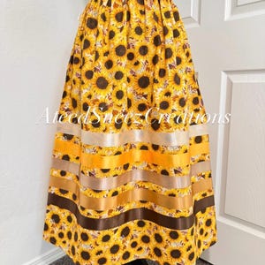 Ribbon skirts | Sunflower Ribbon Skirts | Women&#39;s Ribbon Skirts | Floral Ribbon skirts | Ribbon Skirts | plaid cotton ribbon skirts
