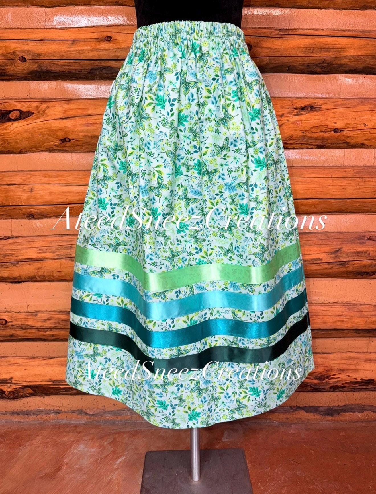 Butterfly Cotton Ribbon Skirts | Women's Ribbon Skirts | Ribbon