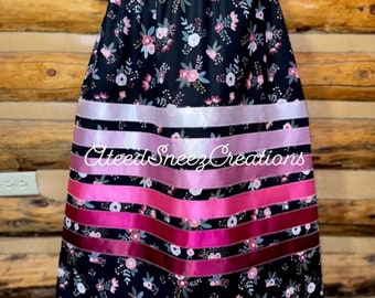 Floral Cotton Ribbon Skirts | Women's Ribbon Skirts | Floral Ribbon skirts | Ribbon Skirts