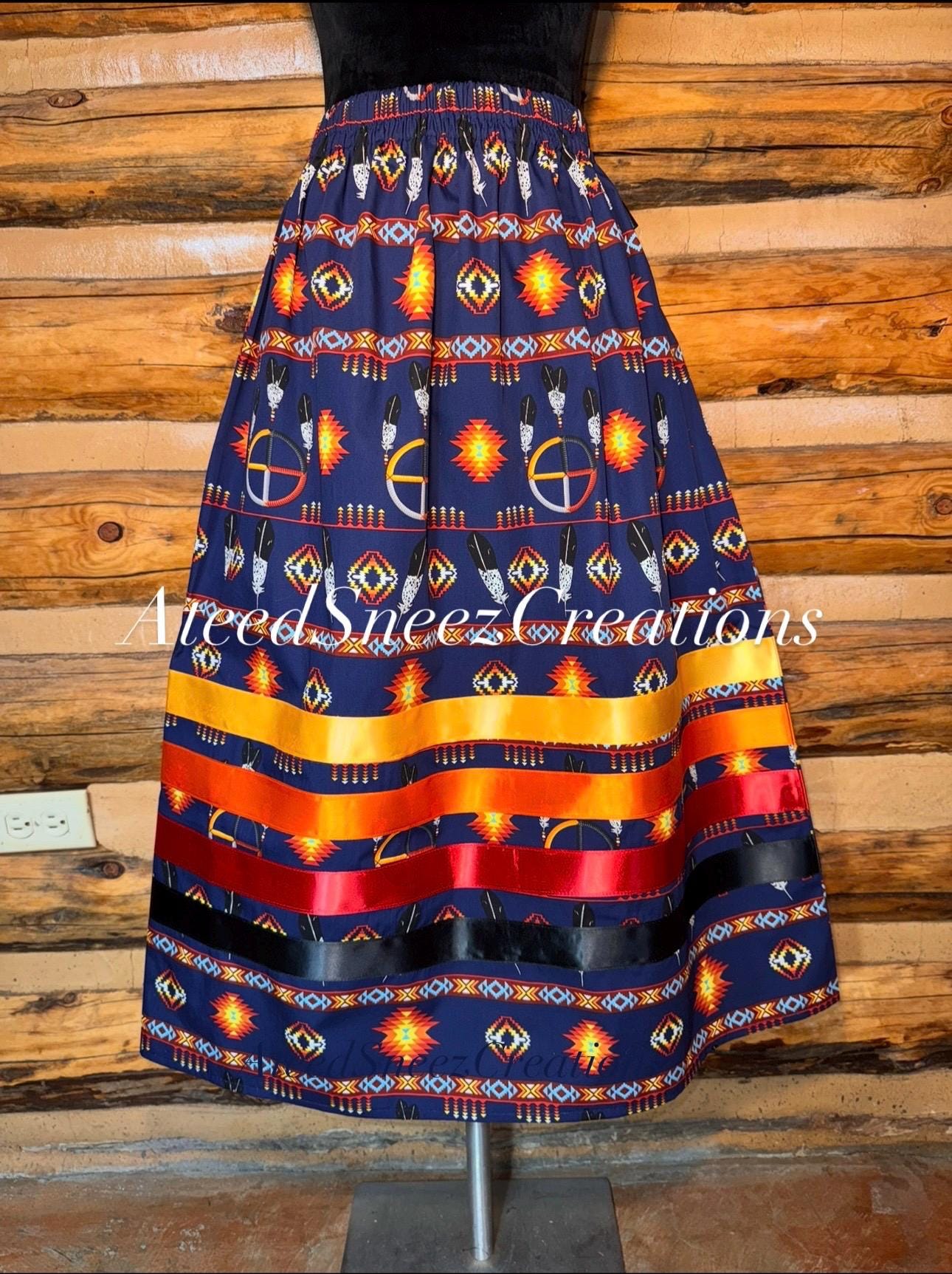 Native Design Cotton Ribbon Skirts | Women's Ribbon Skirts