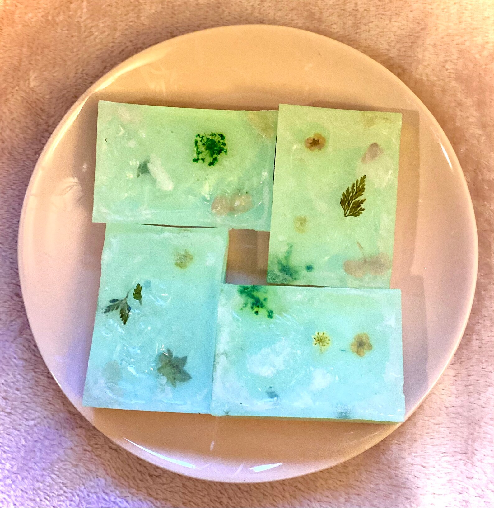 Floral green soap Vegan soap natural flower soap green Etsy