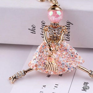 Glittering Sparkling Fairy Doll Girl Necklace Pendant
