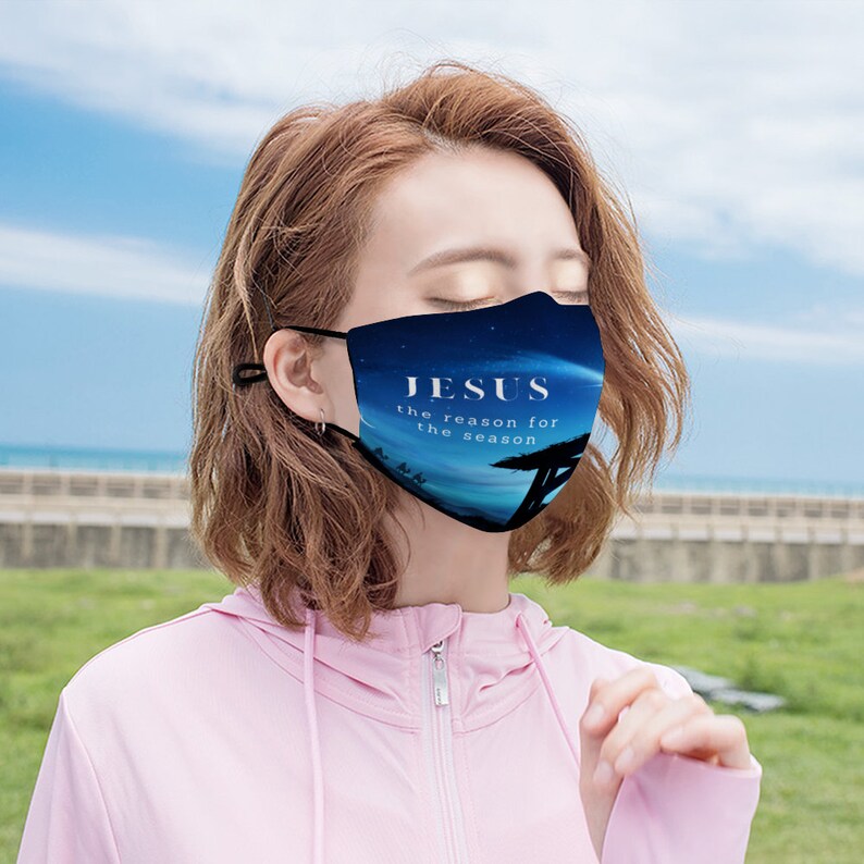 Jesus the Reason for the Season Face Mask for Adults Etsy