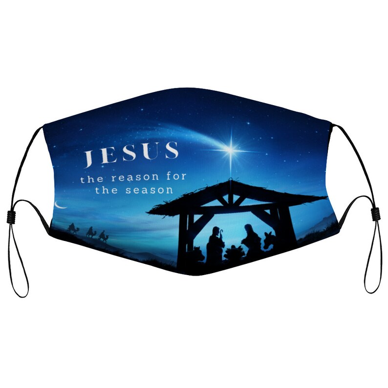 Jesus the Reason for the Season Face Mask for Adults Etsy
