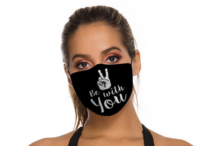 Peace Be With You Face Mask with Filter for Adults image 1