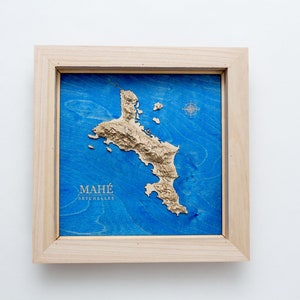 Topographical Contour Island Map